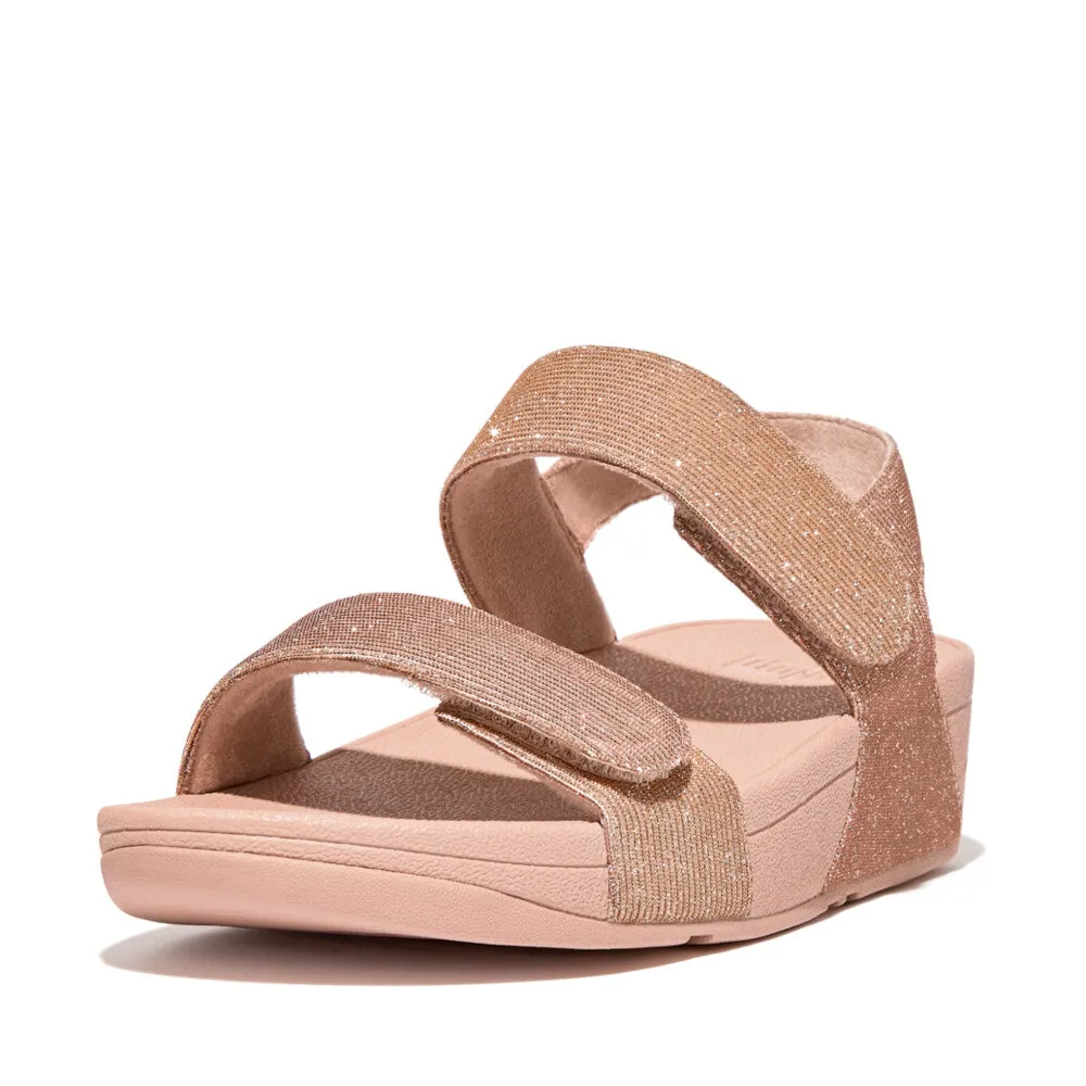 รองเท้าแตะแบบรัดส้น ผู้หญิง รุ่น LULU ADJUSTABLE SHIMMERLUX BACK-STRAP SANDALS