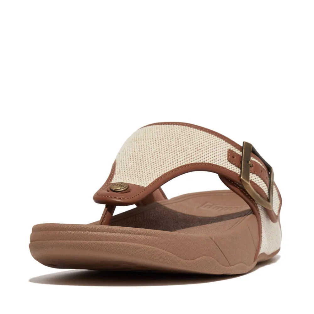 รองเท้าแตะแบบหูหนีบ ผู้ชาย รุ่น TRAKK II MENS BUCKLE TWO-TONE CANVAS TOE-POST SANDALS