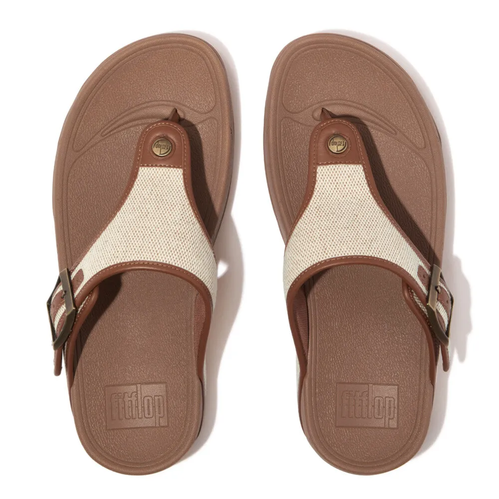 รองเท้าแตะแบบหูหนีบ ผู้ชาย รุ่น TRAKK II MENS BUCKLE TWO-TONE CANVAS TOE-POST SANDALS