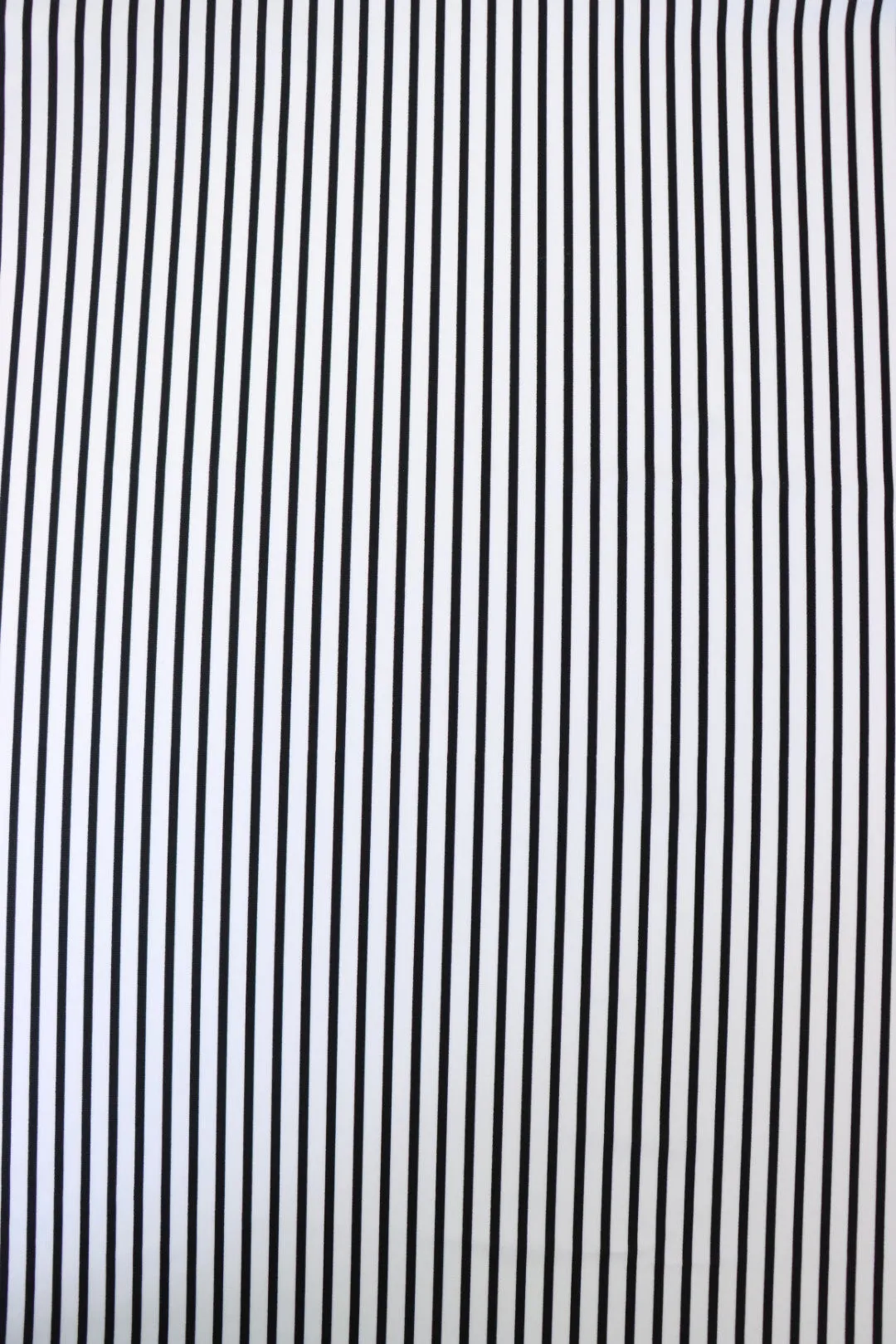 1/4" Ivory & 1/8" Black Vertical Stripe Nylon Spandex Tricot | Designer Deadstock