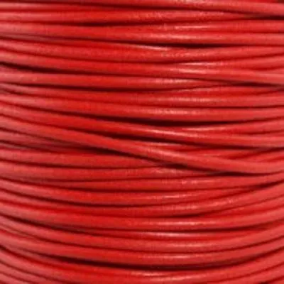 1.5mm Red Round Leather Cord (2 Meters)