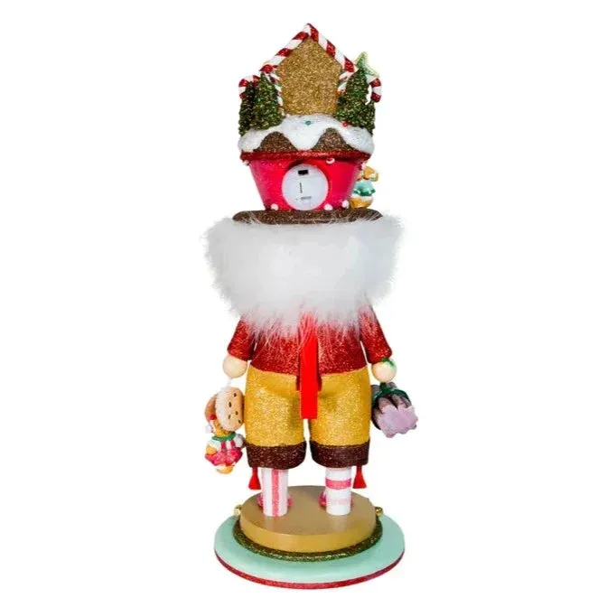 18" Hollywood Nutcrackers™ LED Gingerbread House Hat Nutcracker