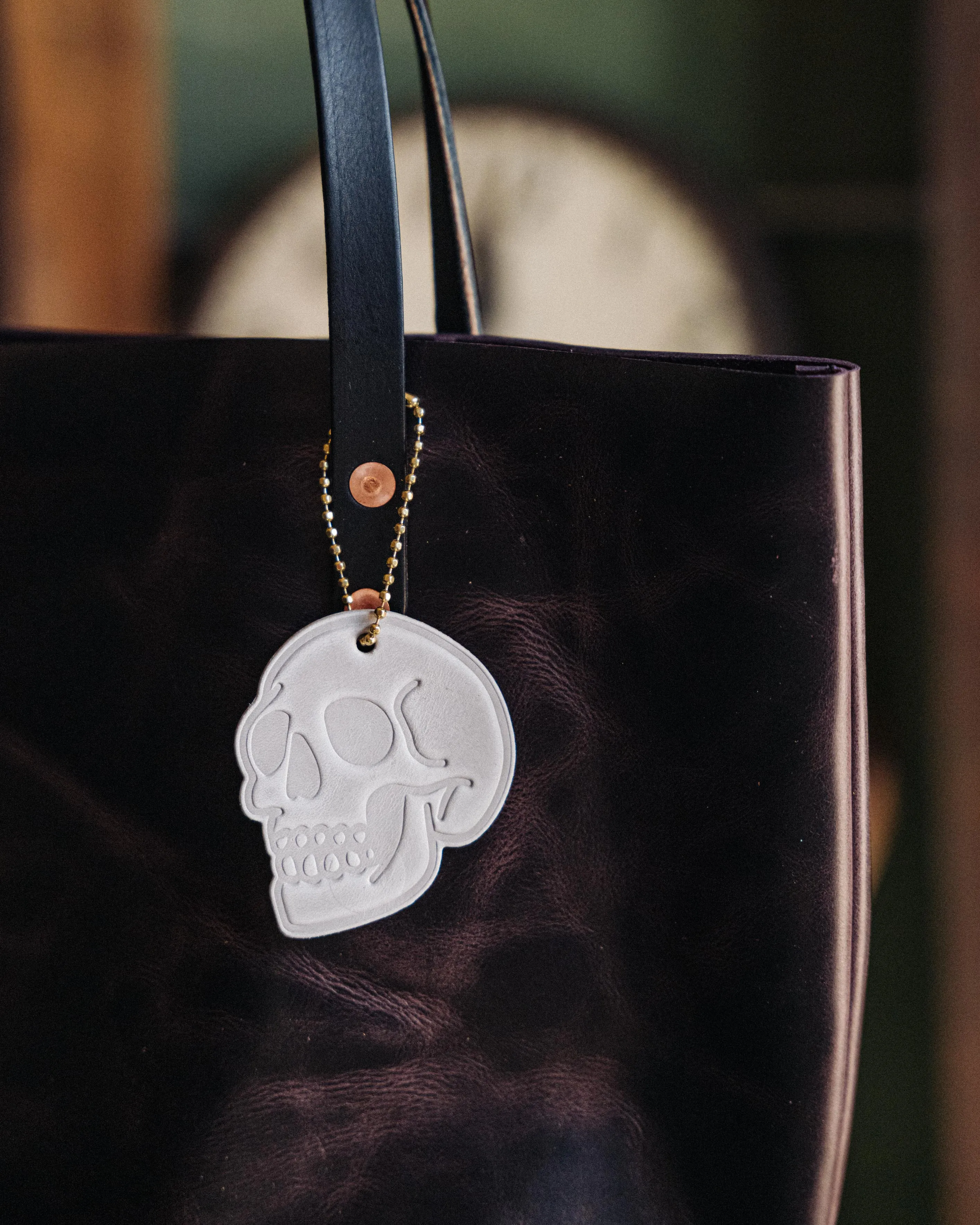 2-Ply Cypress Skull Tag