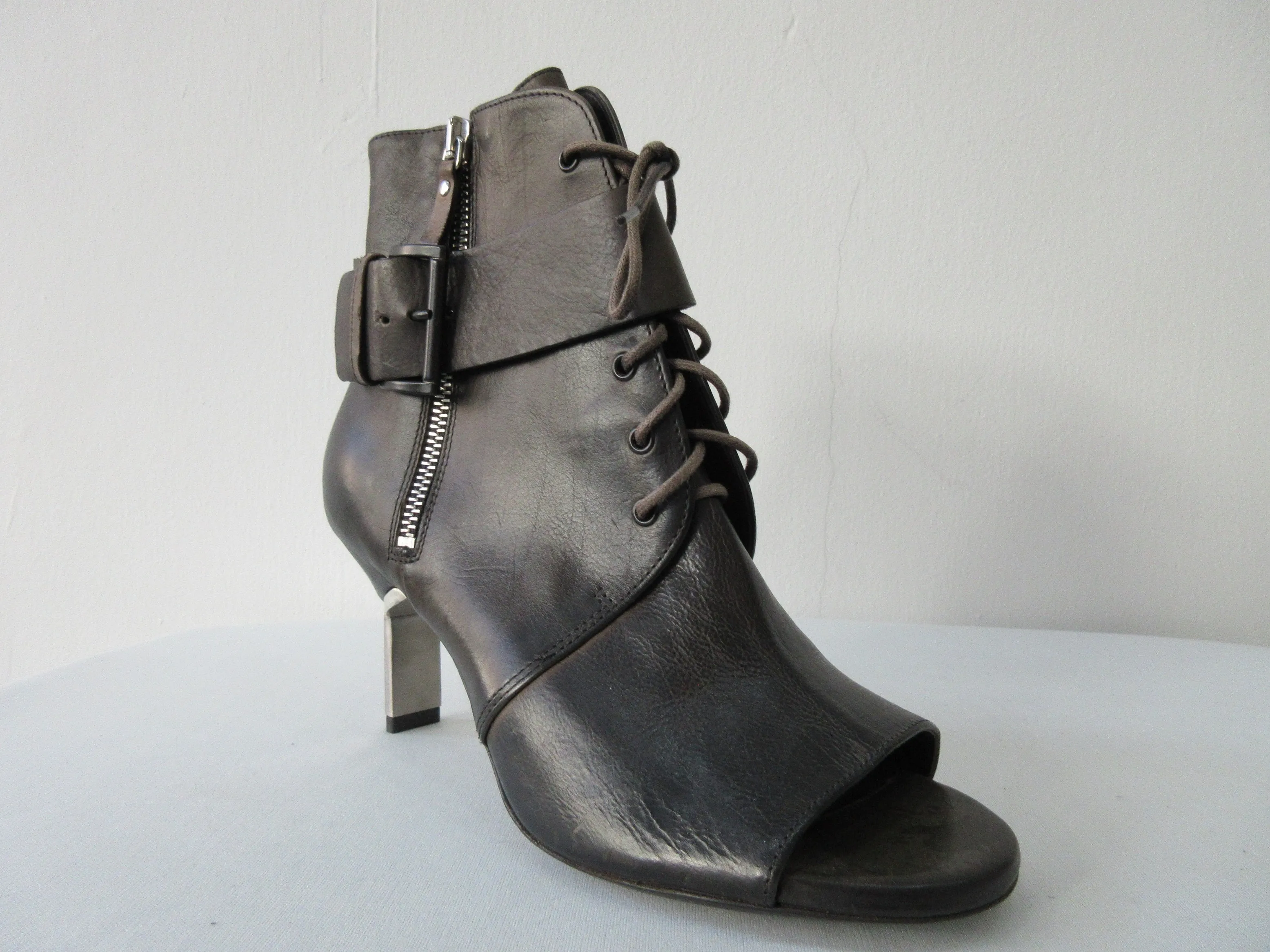 20S10 -Vic Matie Laced & Buckled Open Toe Boot