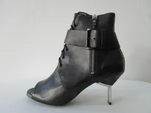 20S10 -Vic Matie Laced & Buckled Open Toe Boot