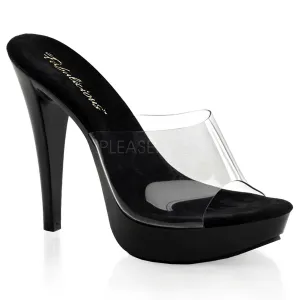 5 Inch Heel COCKTAIL-501 Clear-Black