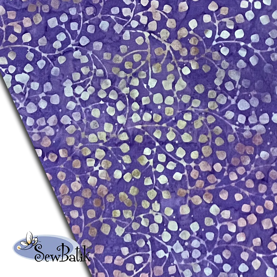 57" Batik Canvas (5oz) - Gardenista Vine - Lilac