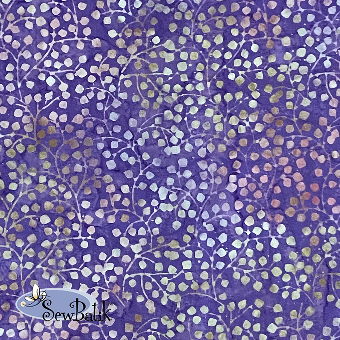 57" Batik Canvas (5oz) - Gardenista Vine - Lilac