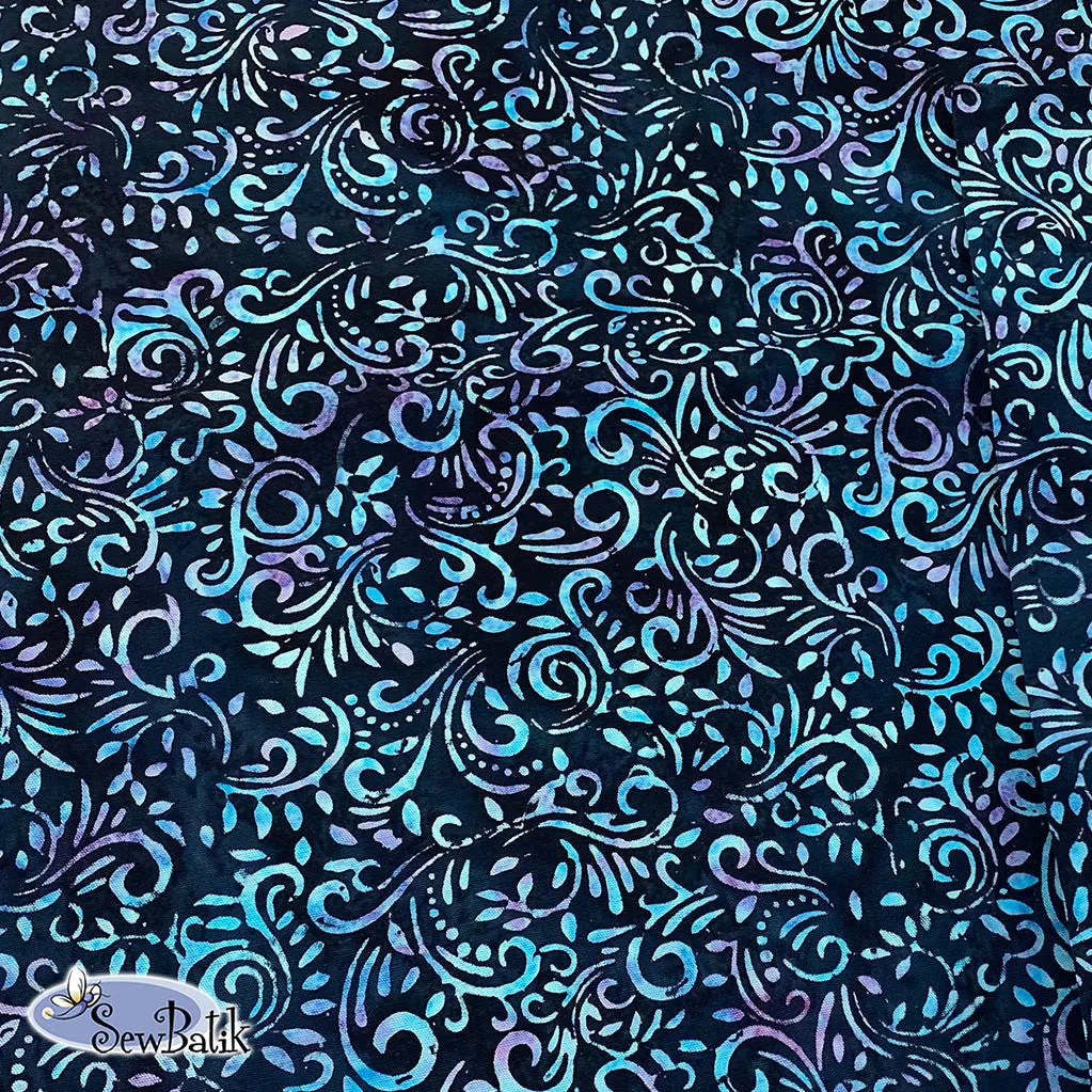 57" Batik Canvas (8.6 oz) - Phoenix - Turbulent Blue