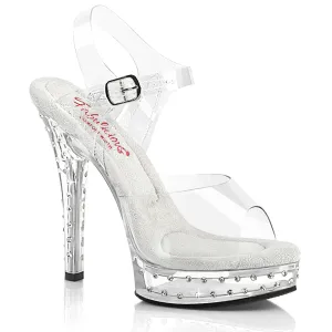 5" Heel,Comfort Width Sandal Featuring Rhinestones Studded on the Heel Platform (MAJESTY-508SDT)