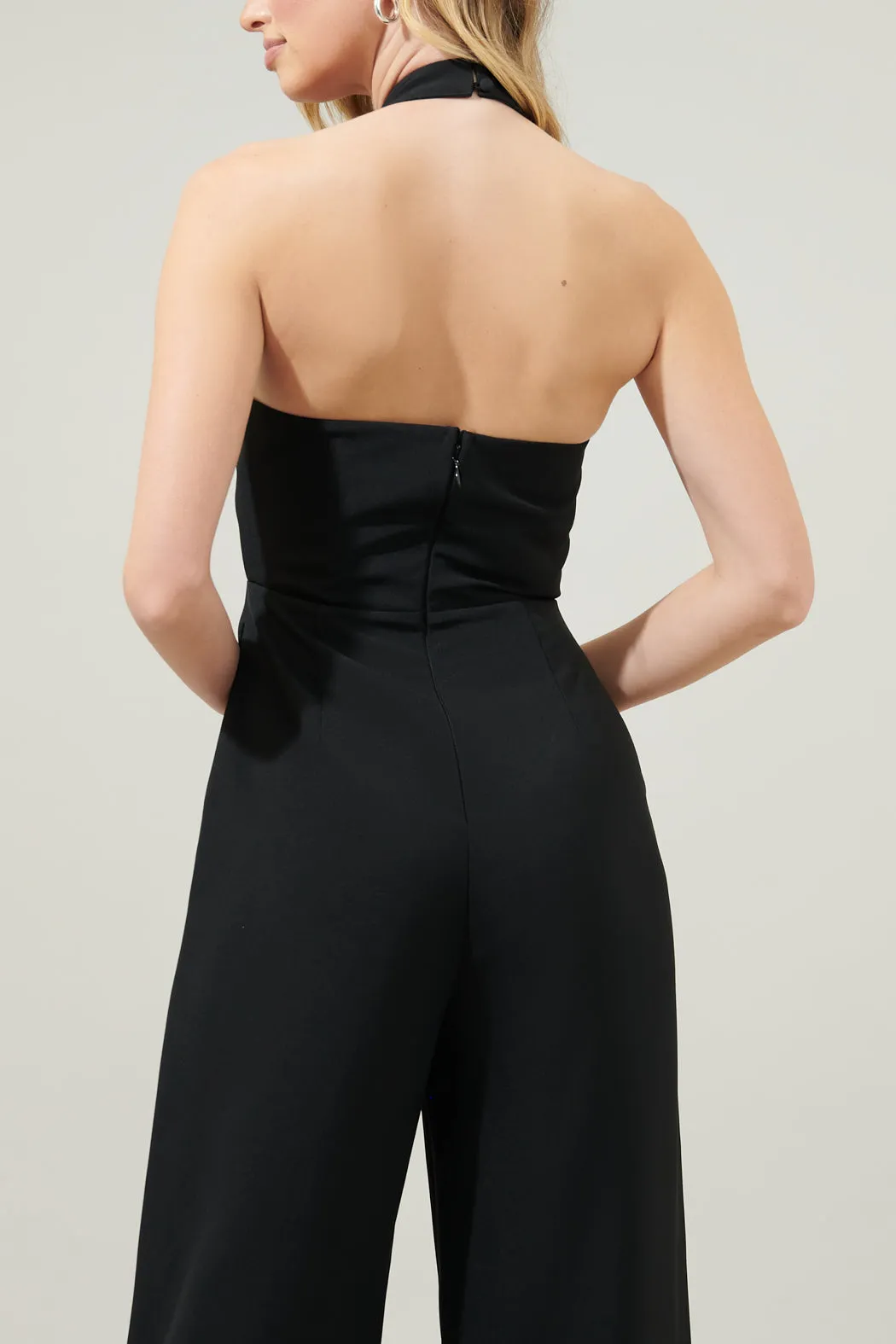 After Hours Backless Halter Jumpsuit