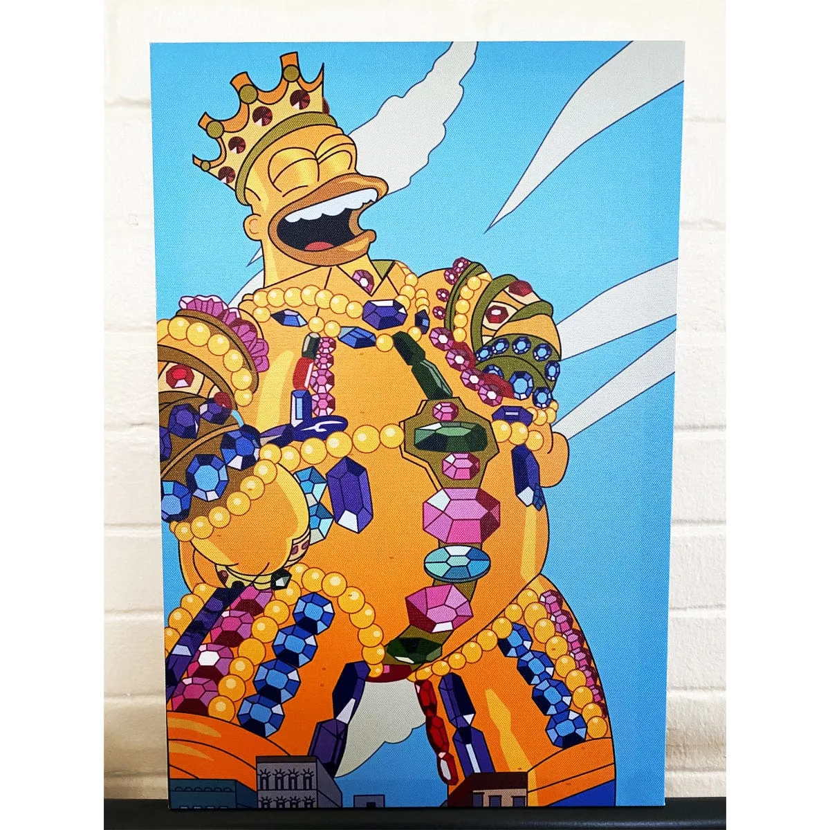 All Hail King Homer Gallery Wrapped Canvas Print 12x18