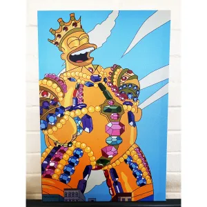 All Hail King Homer Gallery Wrapped Canvas Print 12x18