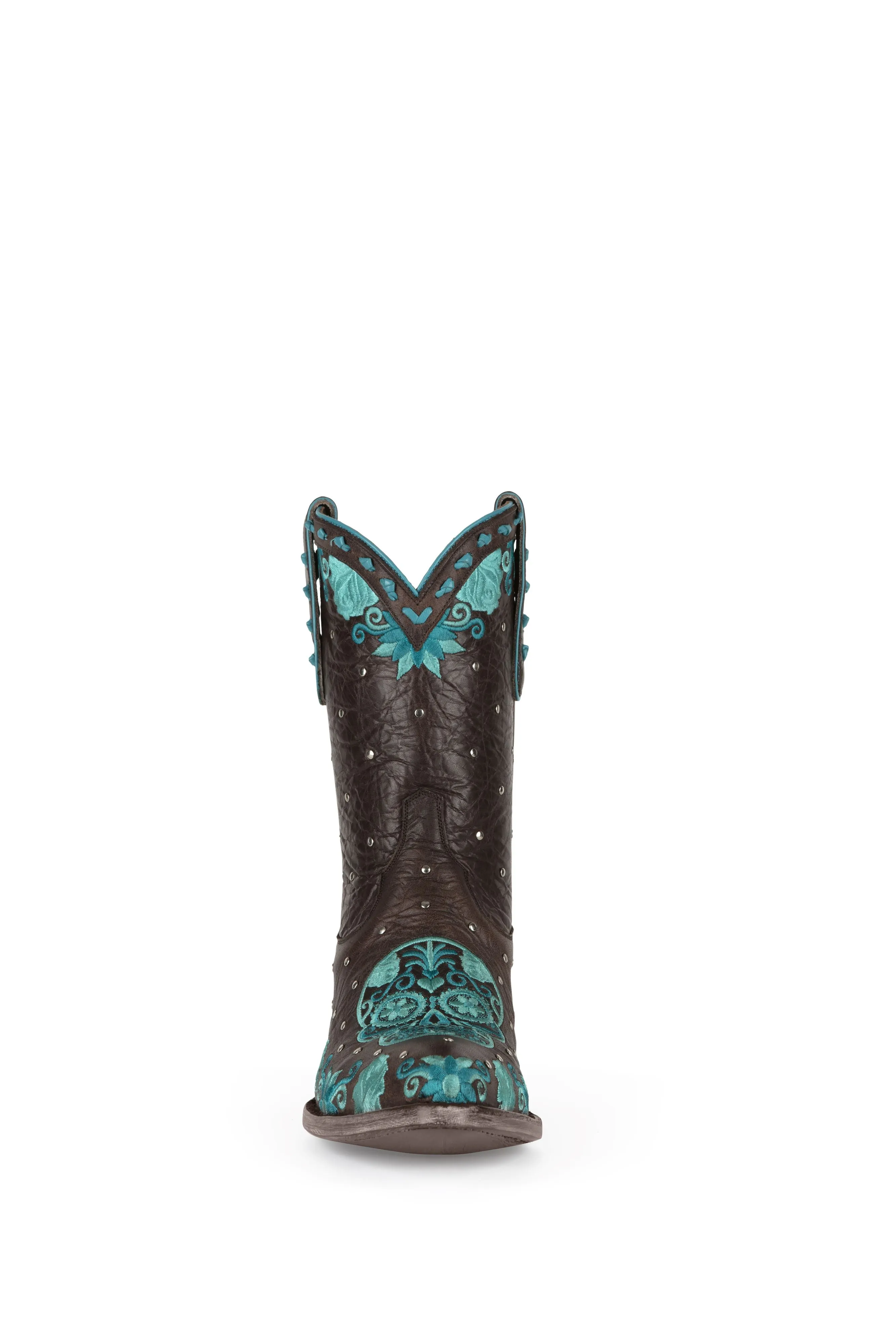 Allens Brand - Malarkey - Almond Toe - Chocolate/Turquoise