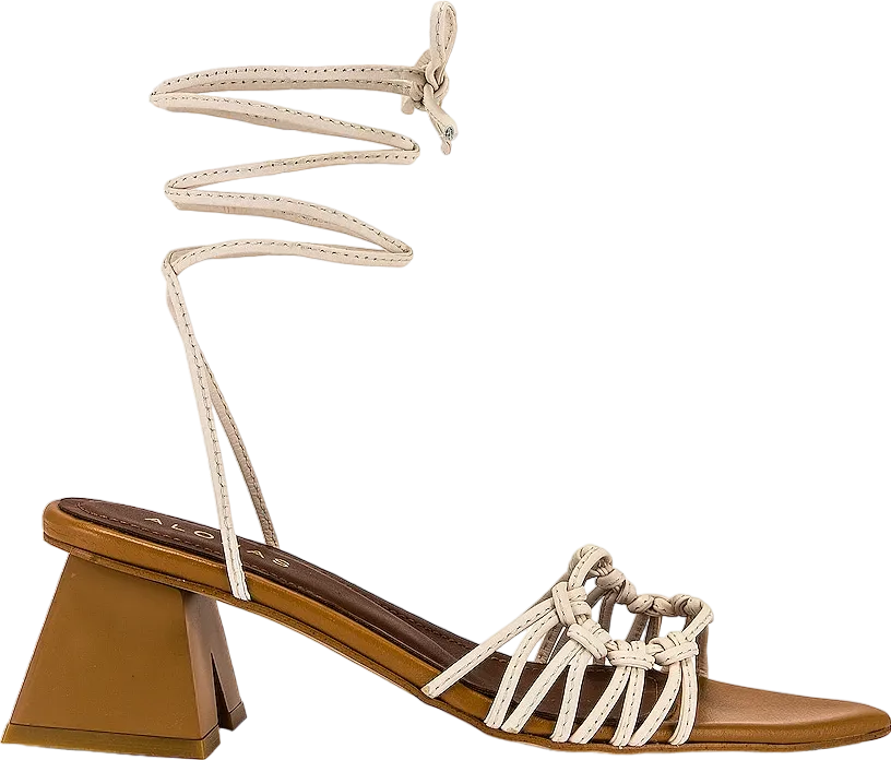 alohas Beige Ivory / Camel Mirage Strappy Sandals UK 7 EU 40 👠