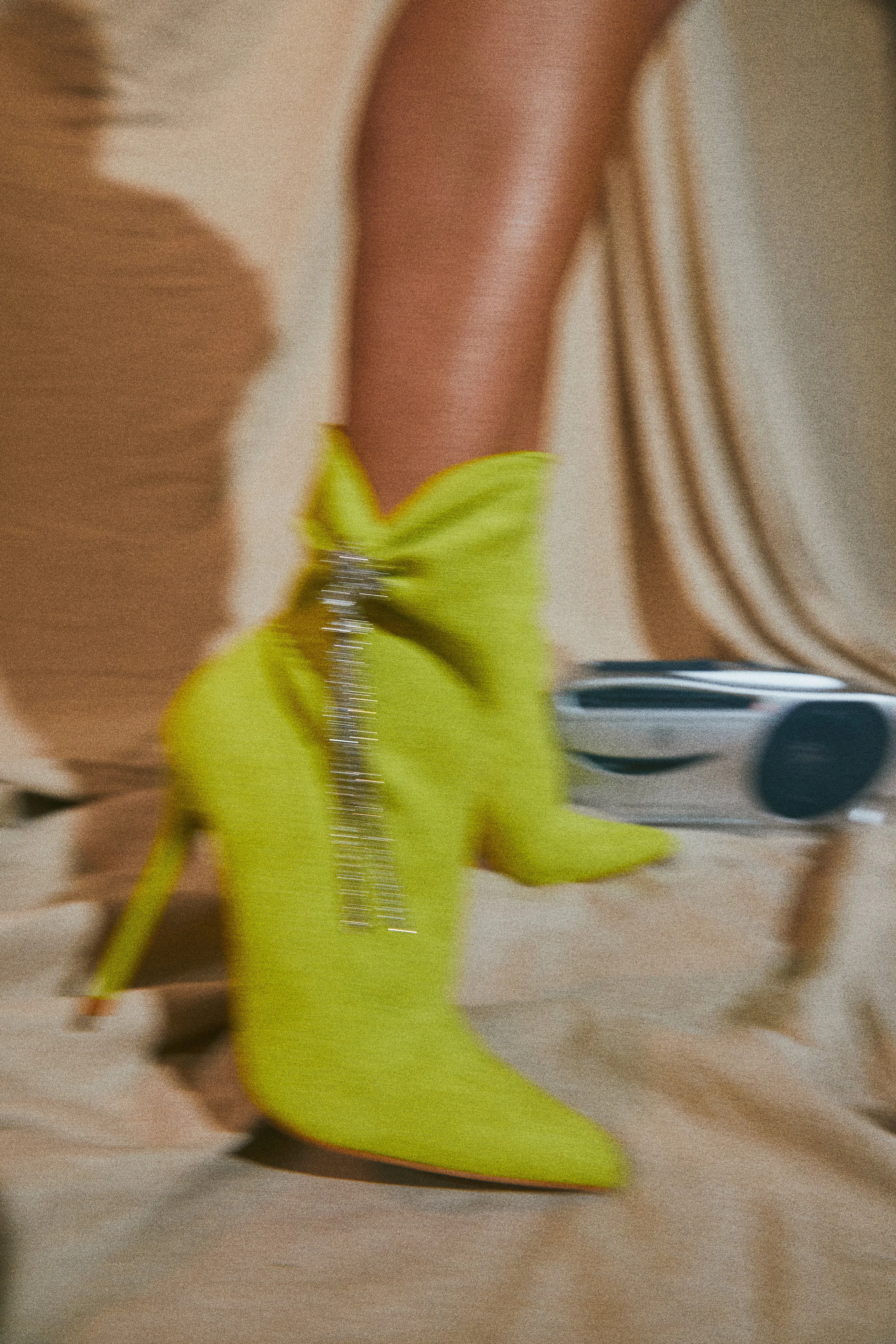 Always A Party Embellished Pointed Toe Bootie - Green