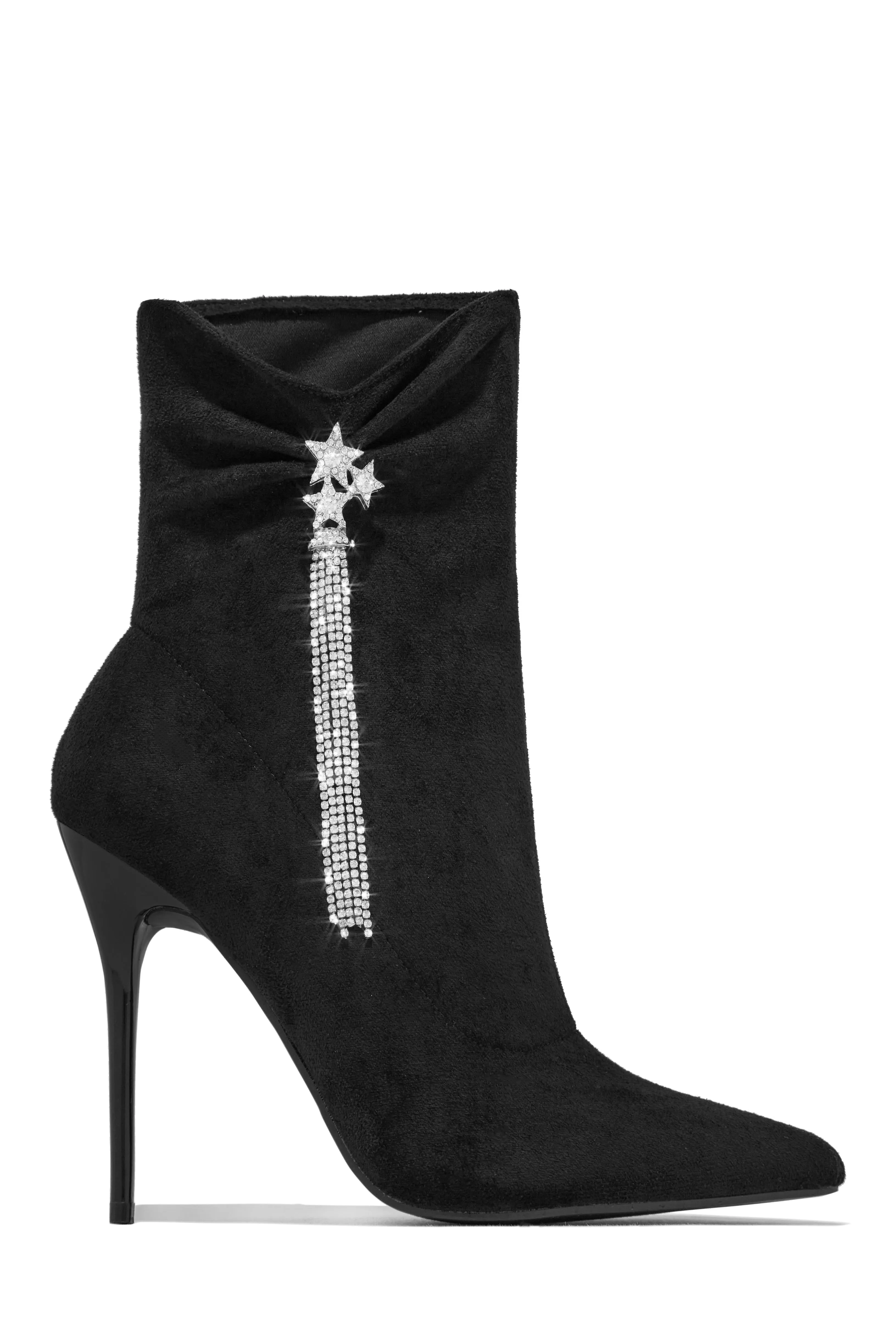 Always A Party Embellished Pointed Toe Bootie - Green