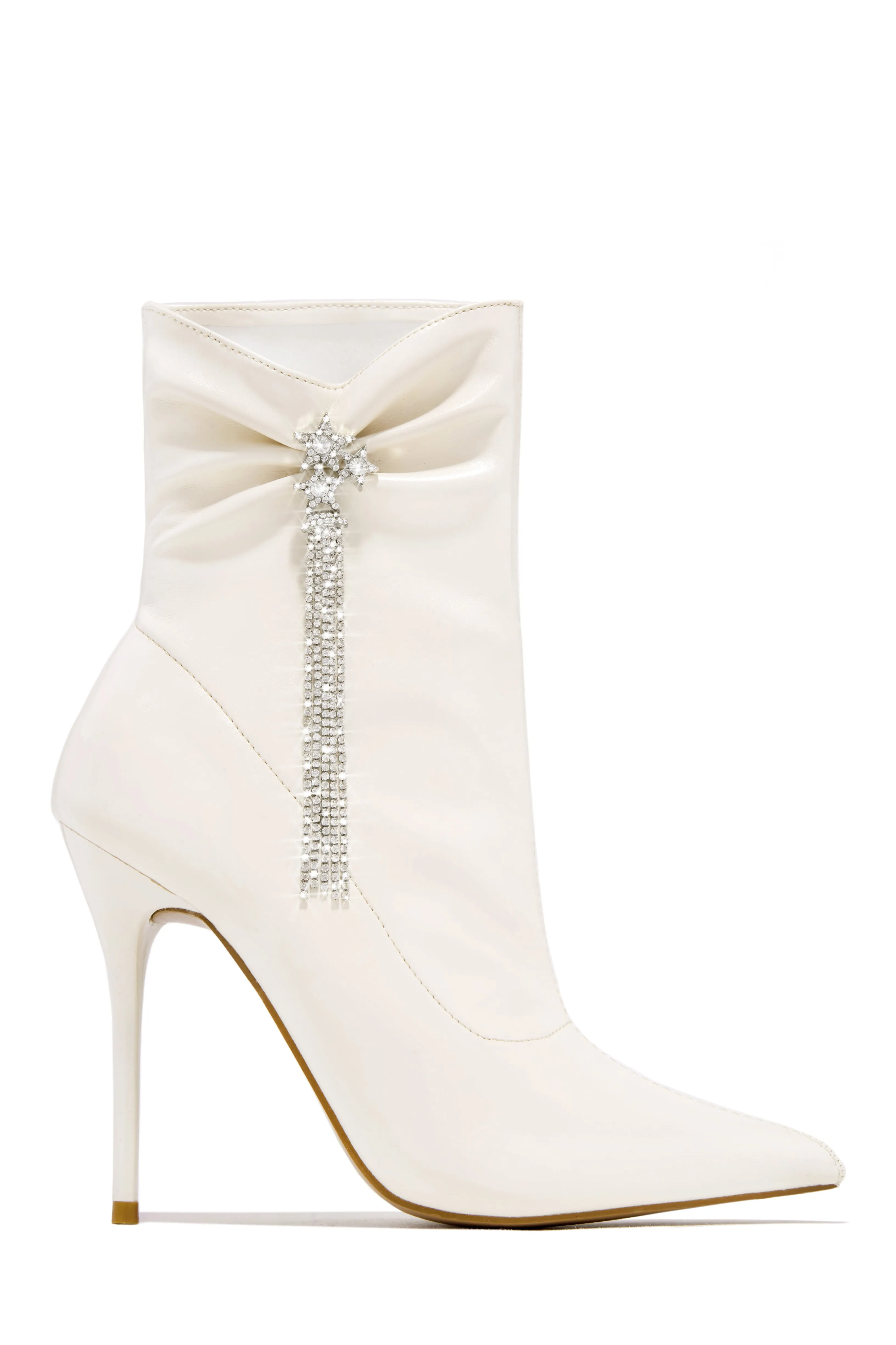 Always A Party Embellished Pointed Toe Bootie - Pink