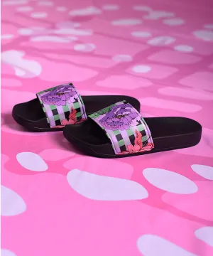 Annah Stretton Floral Gingham Slides