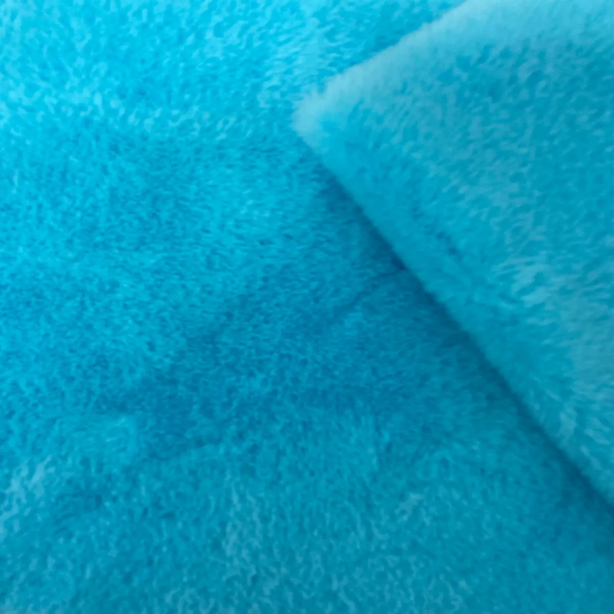 Aqua Blue Rabbit Soft Plush Short Pile Faux Fur Fabric