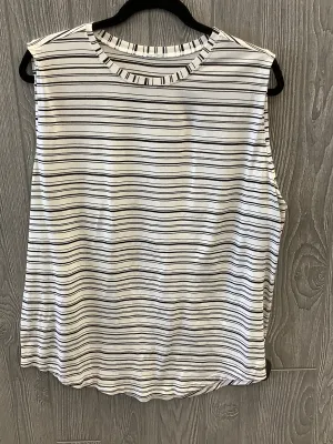 Athletic Tank Top By Lululemon In Black & White, Size: 12