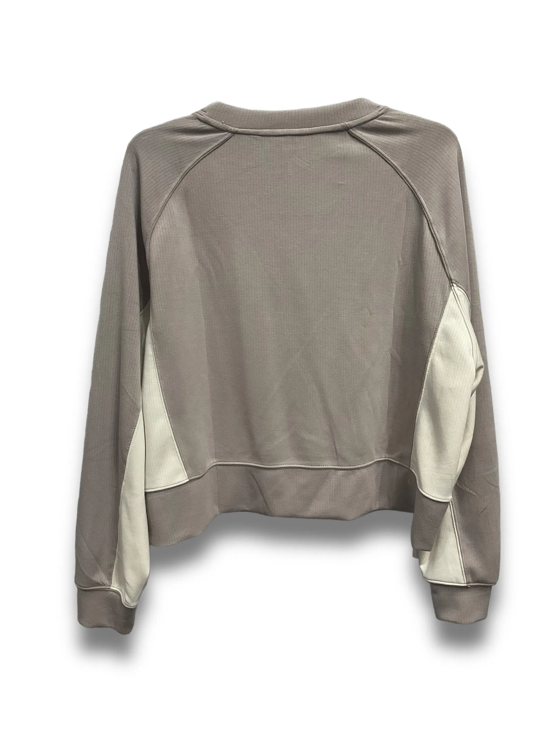 Athletic Top Long Sleeve Crewneck By Danskin In Tan, Size: L