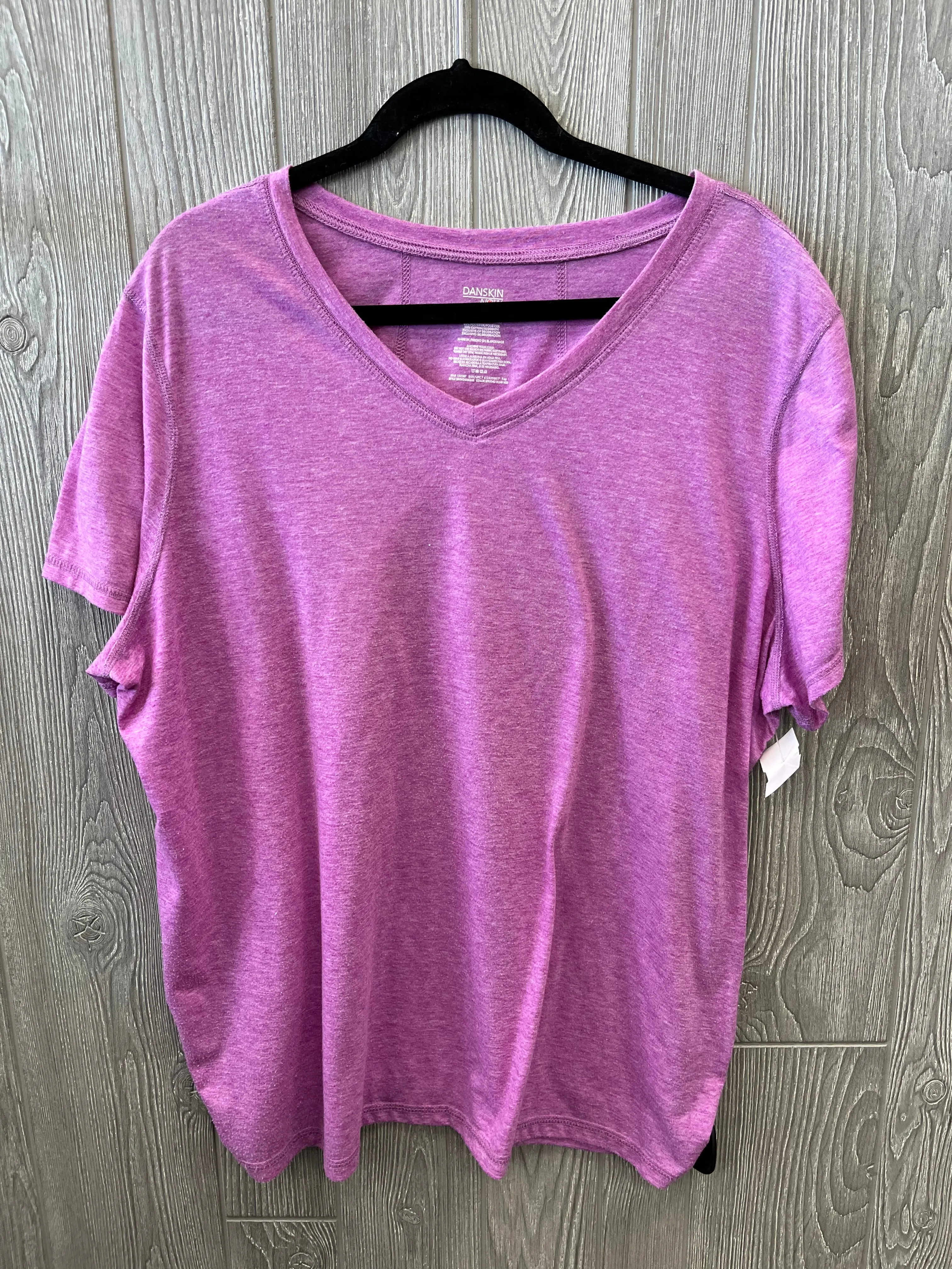 Athletic Top Short Sleeve By Danskin Now In Purple, Size: 3x