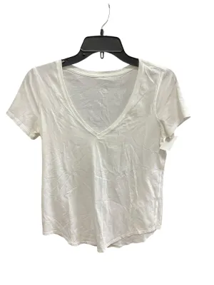 Athletic Top Short Sleeve By Lululemon In White, Size: S