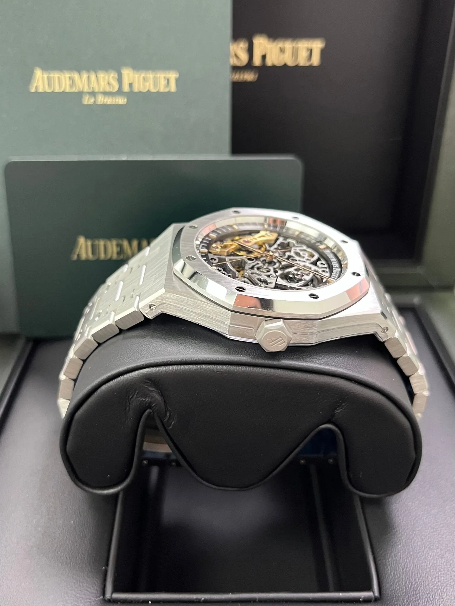 Audemars Piguet Royal Oak Double Balance Wheel Openwork/ Stainless Steel/ Skeleton Dial (Ref#15407ST.OO.1220ST.01)