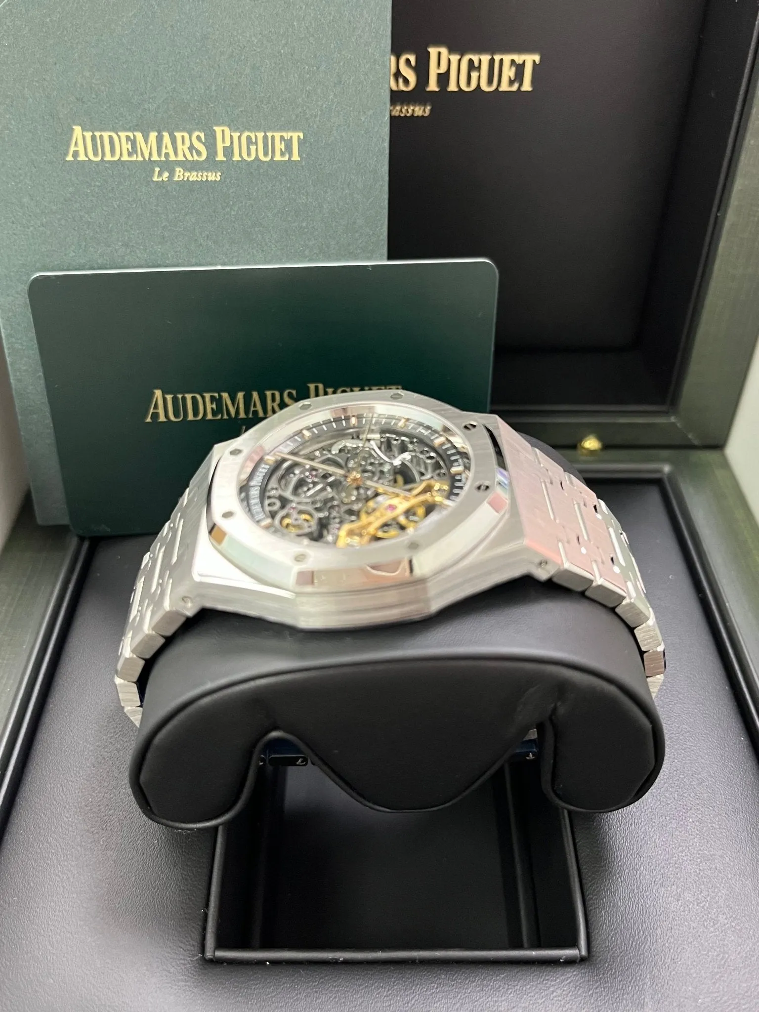 Audemars Piguet Royal Oak Double Balance Wheel Openwork/ Stainless Steel/ Skeleton Dial (Ref#15407ST.OO.1220ST.01)