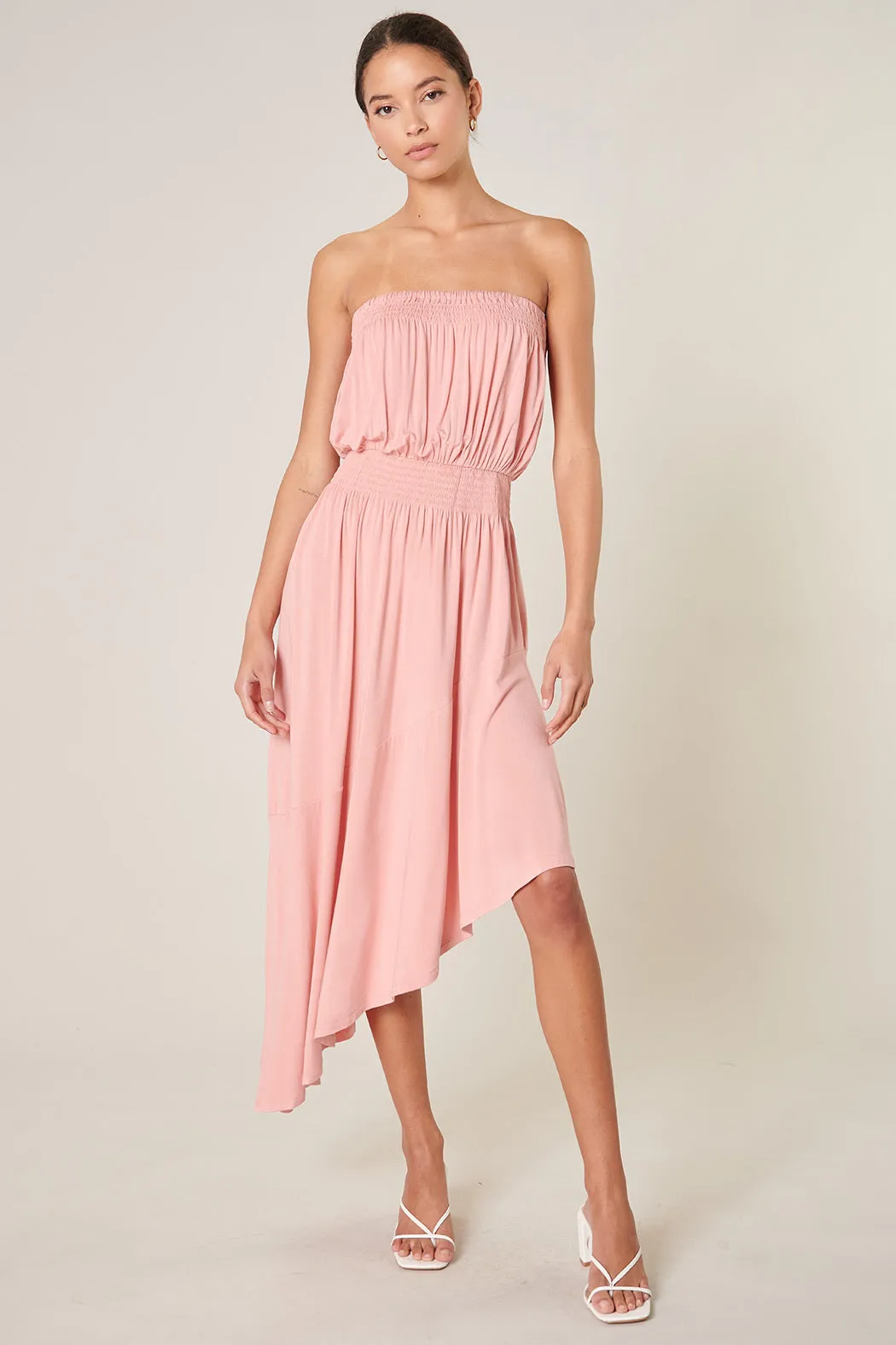 Ayanna Asymmetric Tube Midi Dress