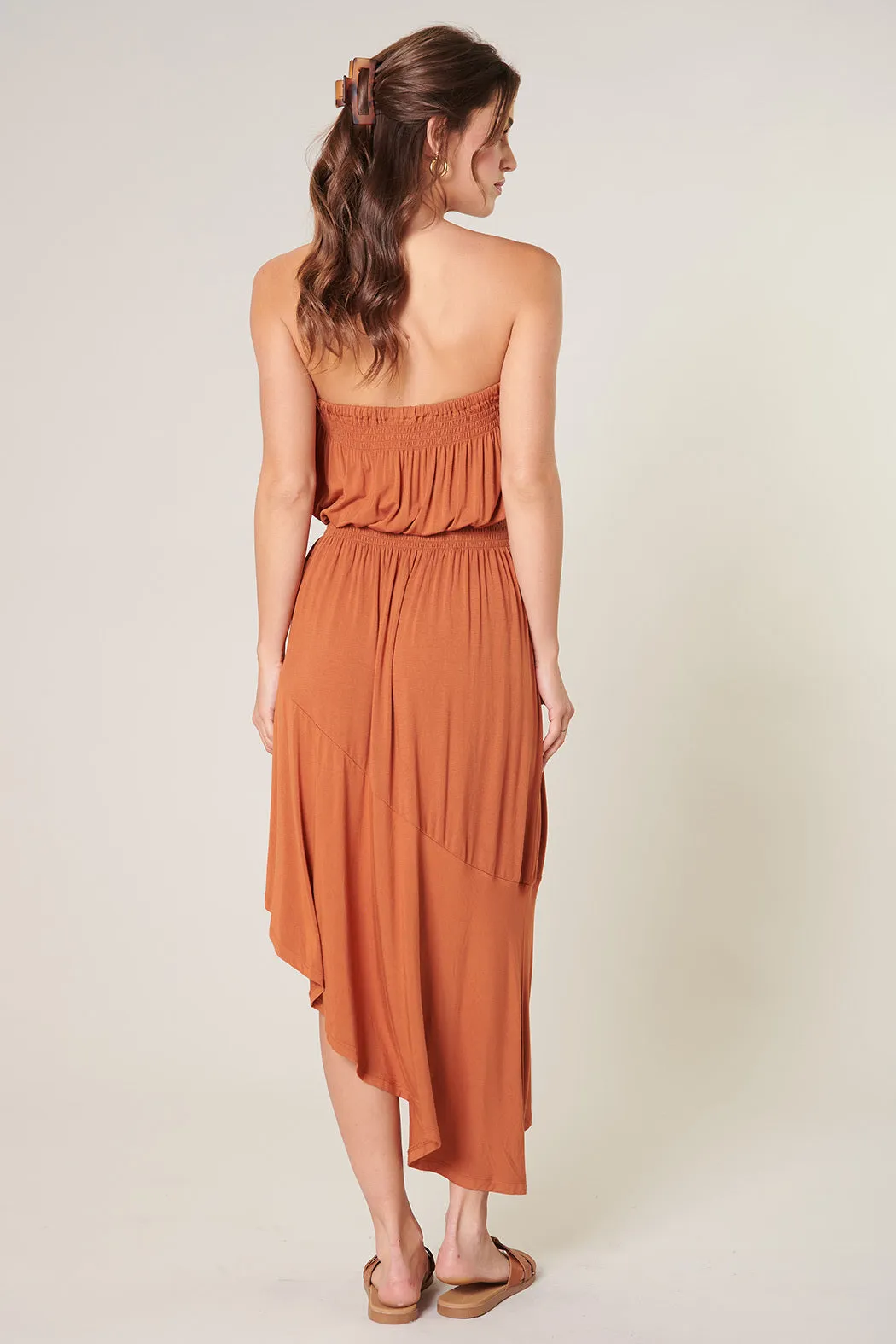 Ayanna Asymmetric Tube Midi Dress