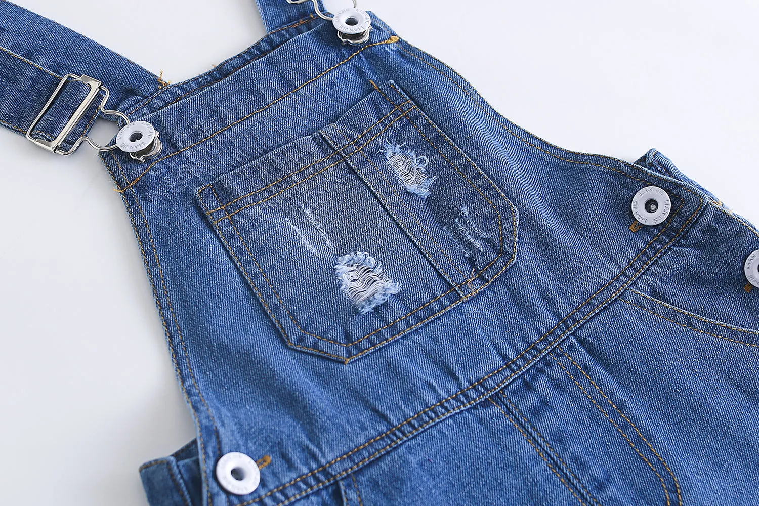 Baby Toddler Ripped Style Denim Shortalls