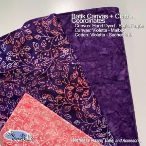 Batik Canvas (2)   (1) Cotton Coordinate - Malbec