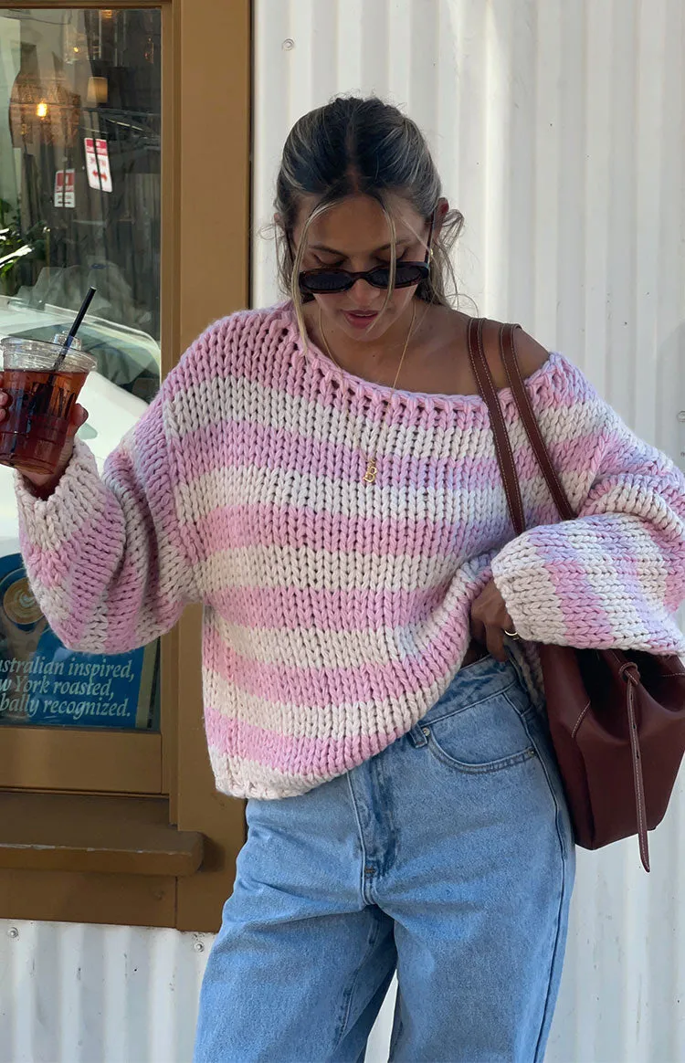 Bea Pink Striped Sweater