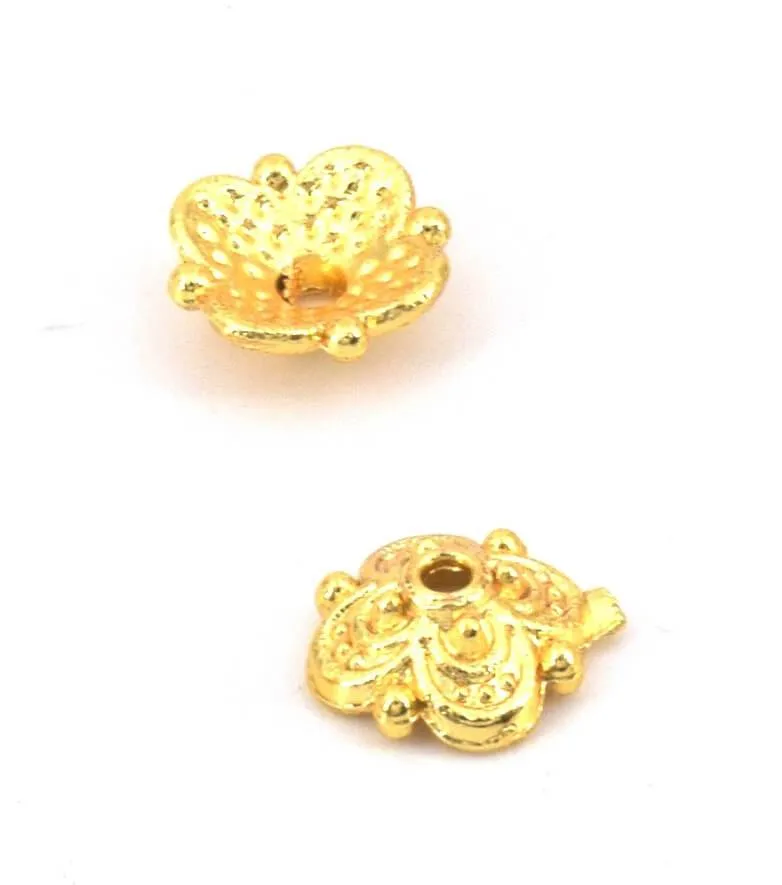 Bead caps Ethnic golden Quality 8mm