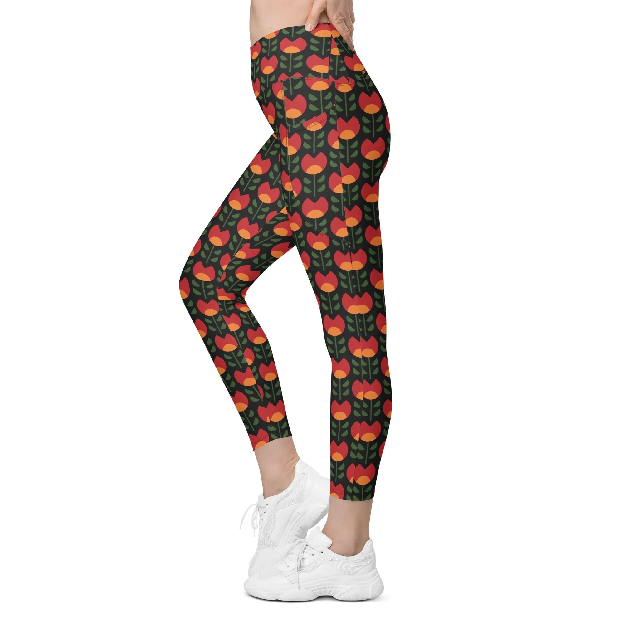 Black History Month Crossover Leggings With Pockets