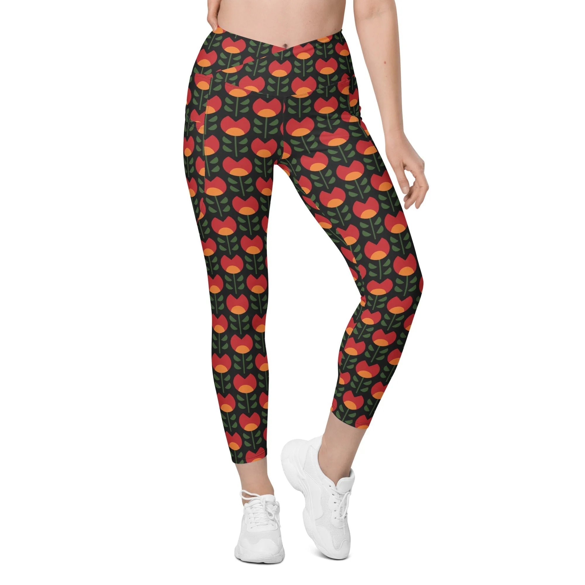 Black History Month Crossover Leggings With Pockets