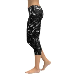 Black Marble Capris