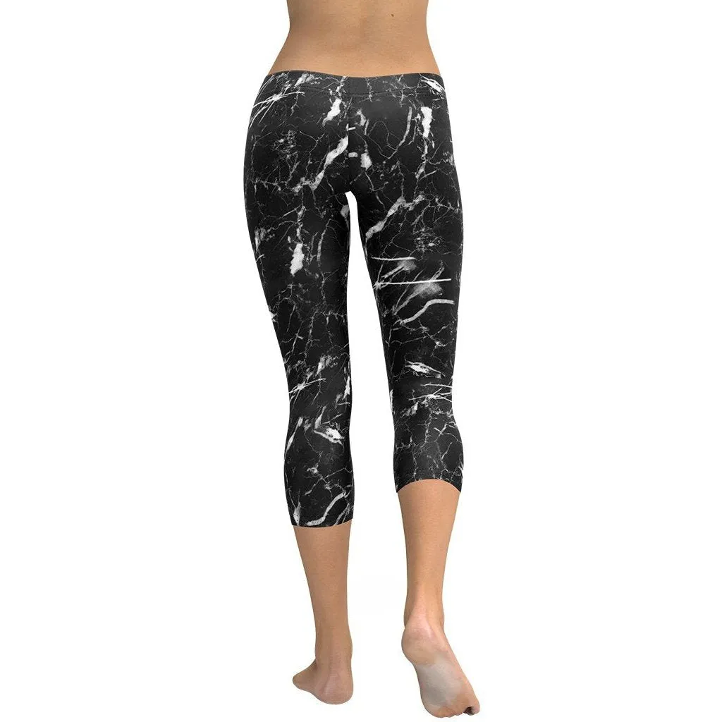 Black Marble Capris