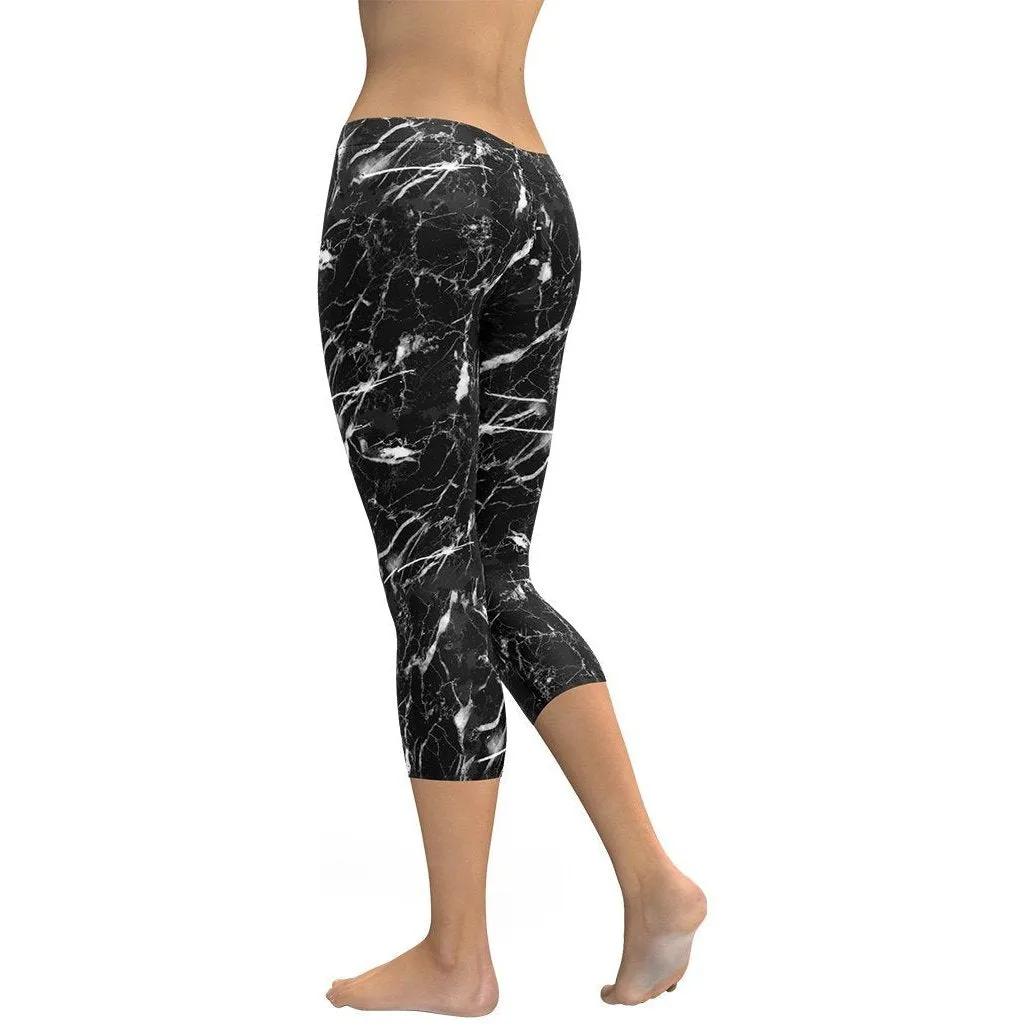 Black Marble Capris