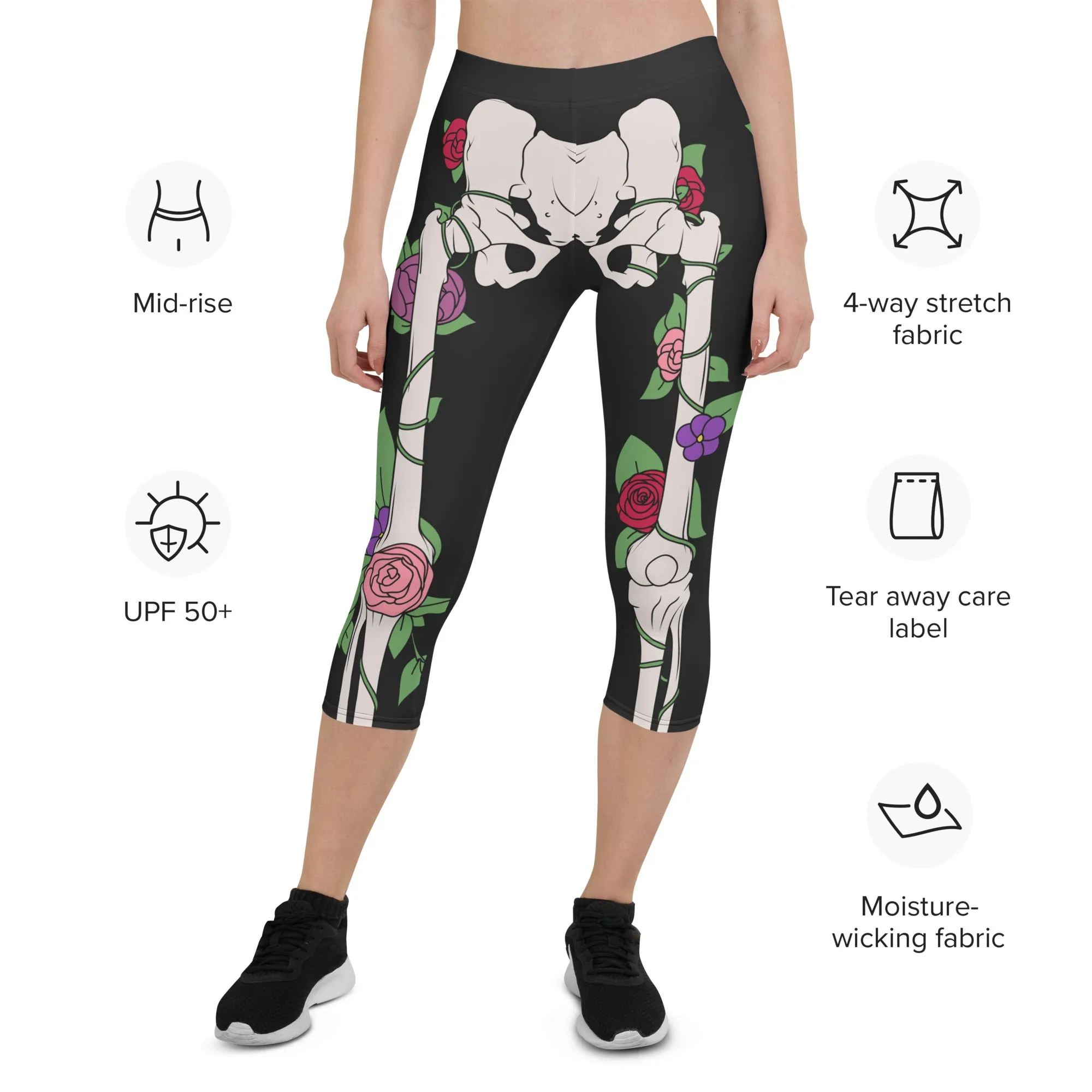 Blooming Skeleton Capris