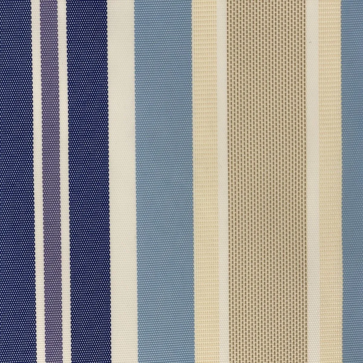 Blue Multi Color Striped Oak 100% Waterproof Outdoor Canvas Patio Fabric