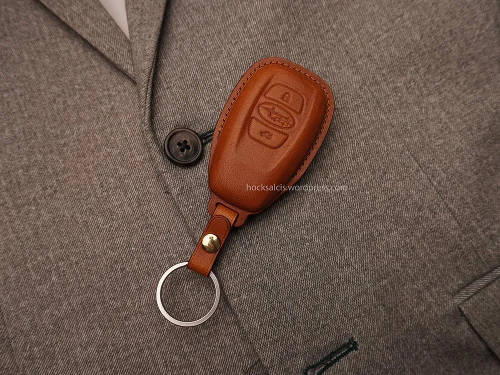 Brown Cow Skin Leather Car key Fobs