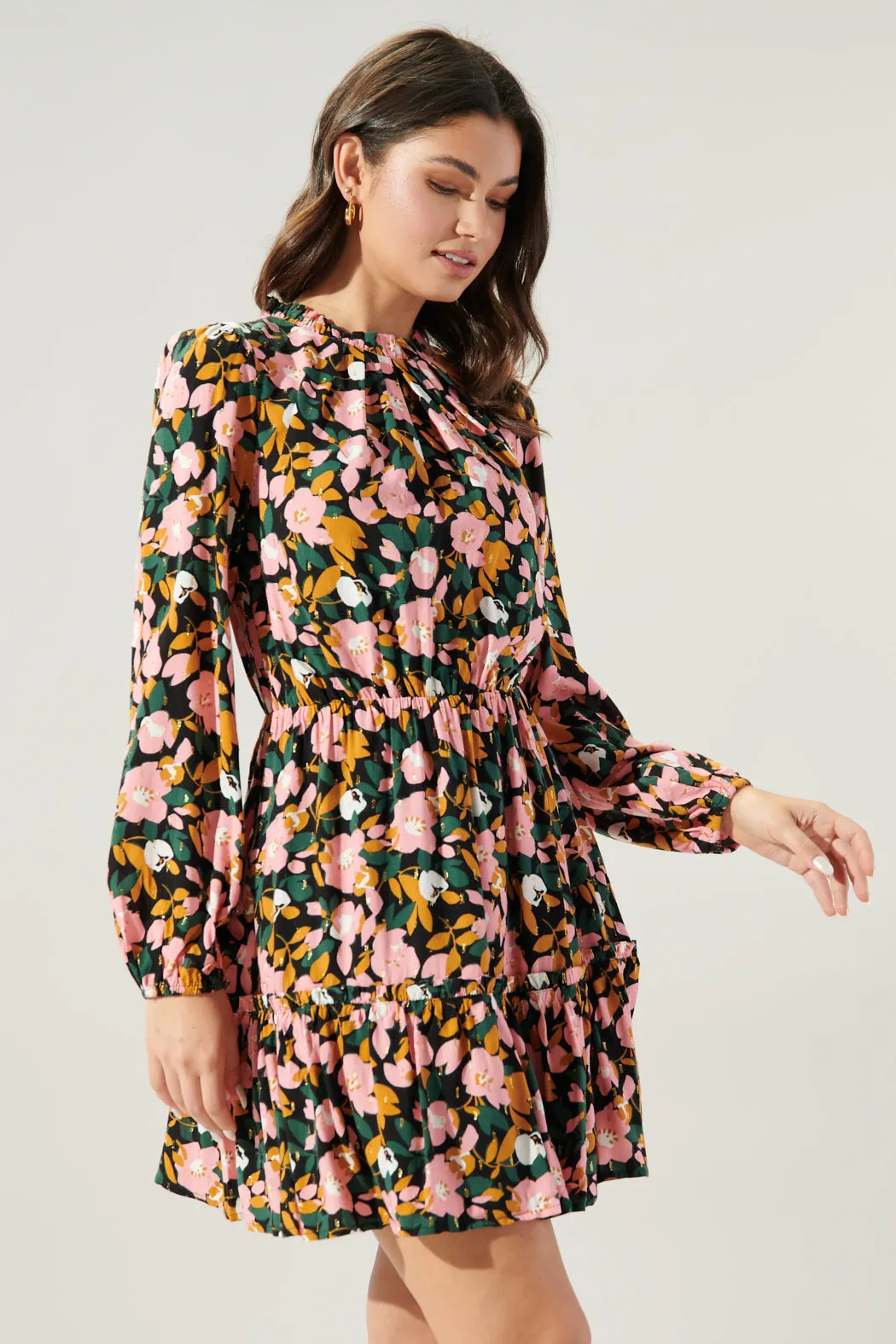 Buenos Aires Balloon Sleeve Blouson Dress