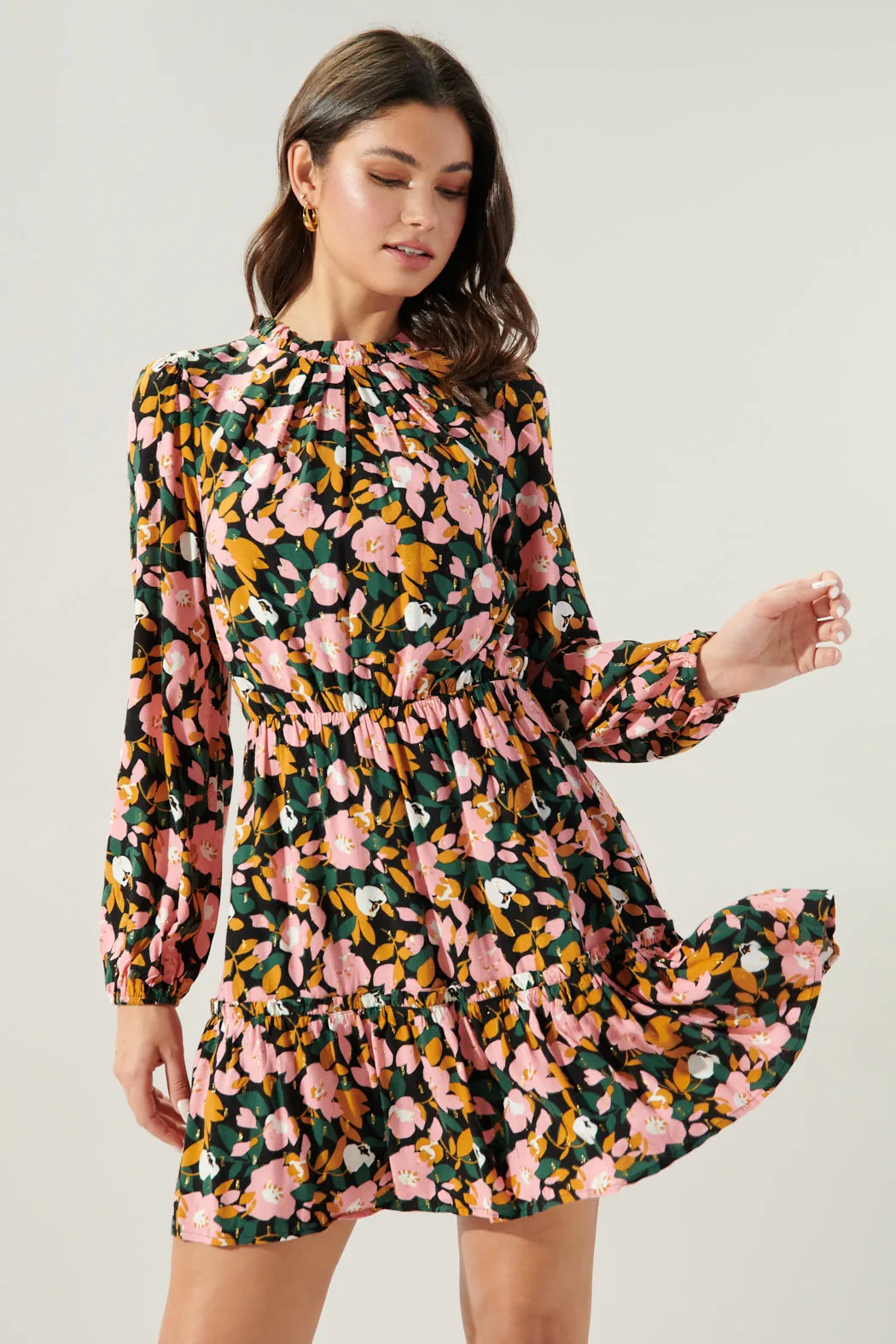 Buenos Aires Balloon Sleeve Blouson Dress