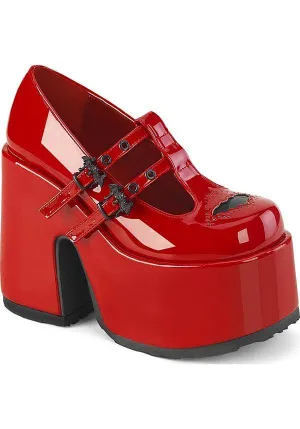 CAMEL-55 [Red Pat] | PLATFORM HEELS [PREORDER]