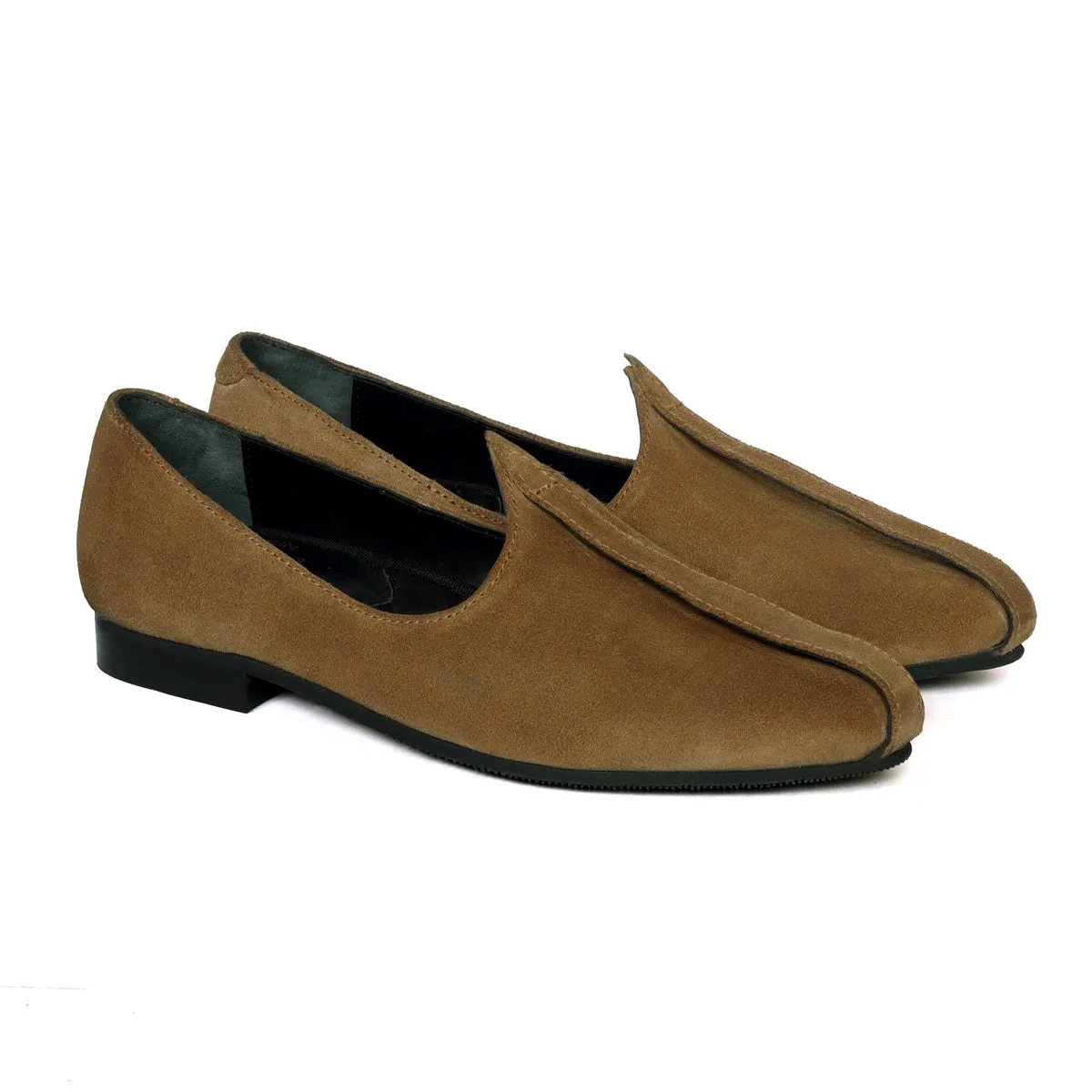 Camel Jalsa Jutti in Suede Leather