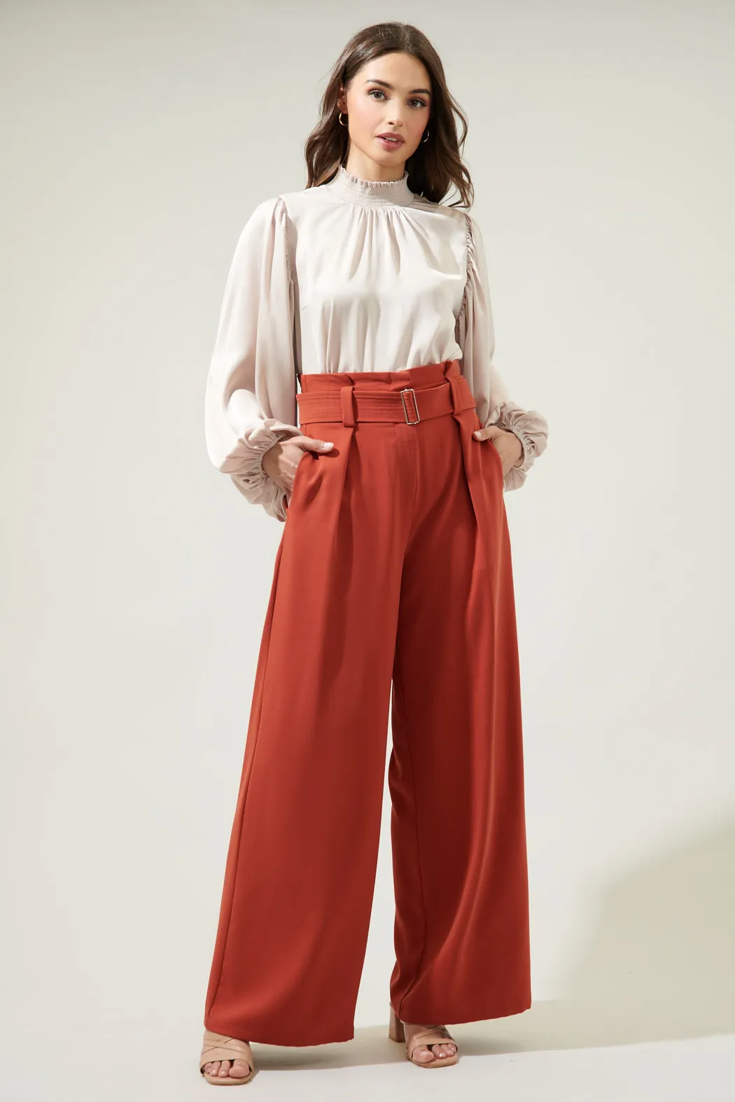 Camila Cole Wide Leg Belted Pants