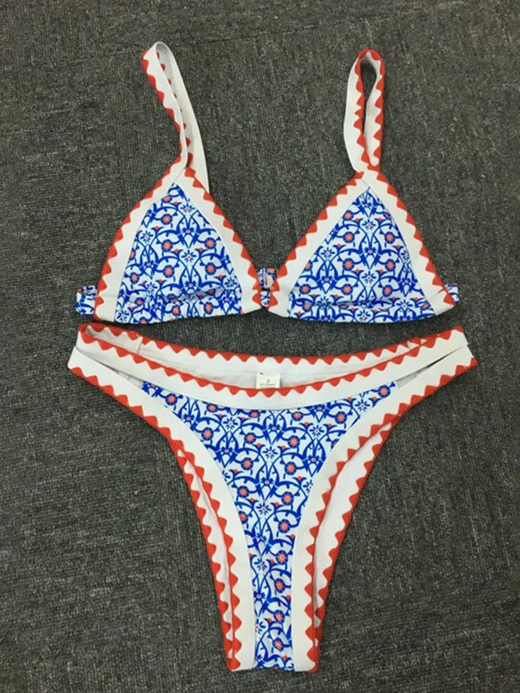 Cancun Triangle Print Bikini